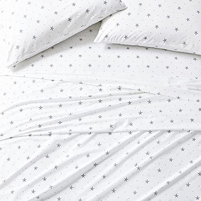  Nautica - Twin Sheets, Cotton Percale Bedding Set, Coastal Home Decor, Dorm Room Essentials (Star Spangled Coastal Blue, Twin)