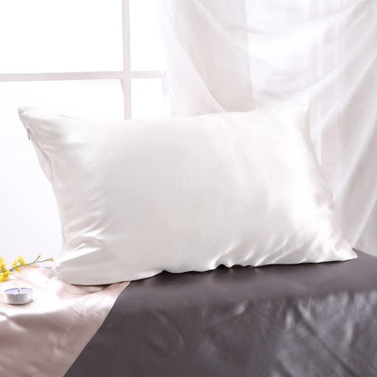  100% Natural Mulberry Silk Pillowcase For Hair And Skin Luxury 25 Momme Mulberry Silk Pillow Cases With Hidden Zipper Closure, Navy Blue, Queen
