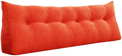  VERCART Wedge Headboard Pillows Bed Wedge Pillow Headboard Wedge Pillow Triangle Pillow Wedge Daybed Pillows Bolster Pillow Headboard With Removable Cover Corduroy Deep Blue Twin