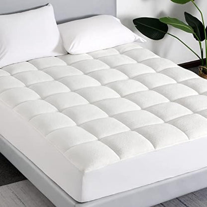  100% Waterproof Mattress Pad Full Size, Quilted Fitted Mattress Protector - Soft Breathable Jacquard Air Fabric - Washable Mattress Cover, Deep Pocket 8"-21", Full