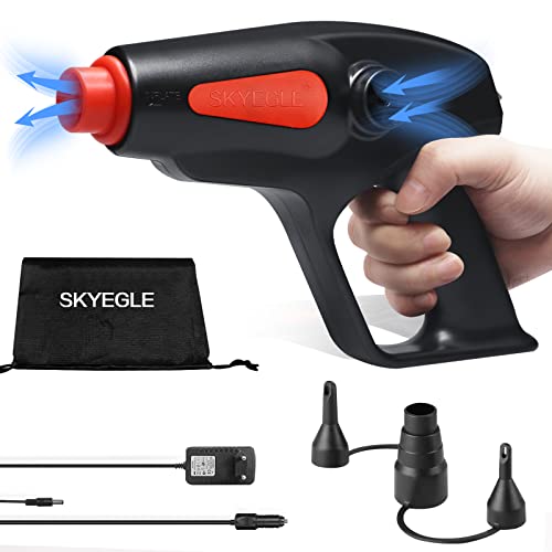  Electric Air Pump For Inflatables,Portable Air Mattress Pump With 3 Nozzles,110V AC/12V DC,Hand Held Air Pumps For Outdoor,Airbed Swimming Pool,Pool Floats Inflator Deflator