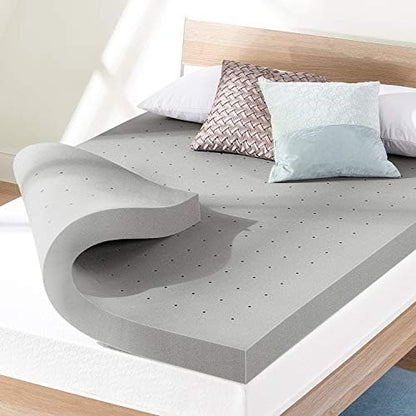  Mellow 4 Inch Egg Crate Memory Foam Mattress Topper With Infusion, Twin