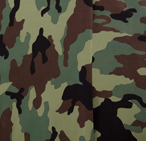  Military Camo 4-Piece Sheet Set - Camouflage Army Green Printed Soft Microfiber Sheets, Full Size