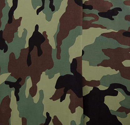  Military Camo 4-Piece Sheet Set - Camouflage Army Green Printed Soft Microfiber Sheets, Full Size