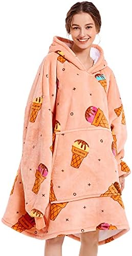  Narecte Kids Blanket Hoodie For Girls,Premium Sherpa Oversized Hoodie Blanket For Kids,Cozy And Big Wearable Blanket Hoodie Best Top Birthday Gifts For Teen Year Old Boy Gift Ideas Dog