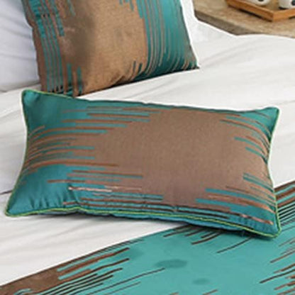  Bedroom Bed Runner Jacquard Striped Bedding Scarf Pad Home Decorative Bed Protector Slip Cover Throw Bedspread For Queen Double Single King,Champagne 45 * 240cm