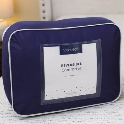  All Seasons Twin/Twin XL Down Alternative Reversible Comforter - Breathable Extra Long Premium Soft Microfiber - Gray Duvet Cover Insert