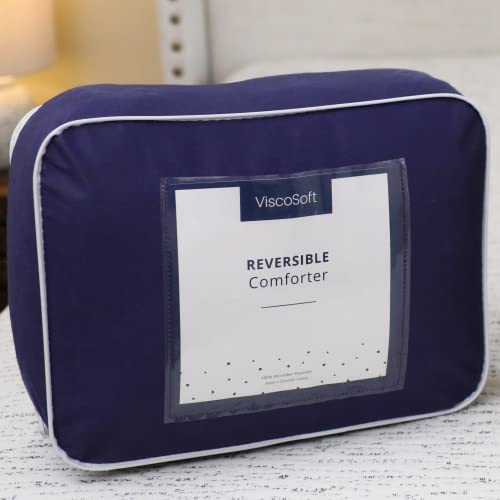  Black/Gray Down Alternative Comforter King/Cal King - Cooling Breathable Premium Oversized Soft Reversible Microfiber Duvet Insert