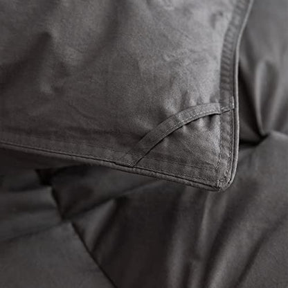  King Size Feather And Down Comforter, 82oz Filling Extra Warm & Thick Heavyweight Pinch Pleat Duvet Insert For Colder Winter, 100% Cotton Cover Fluffy Soft Bedding Comforter