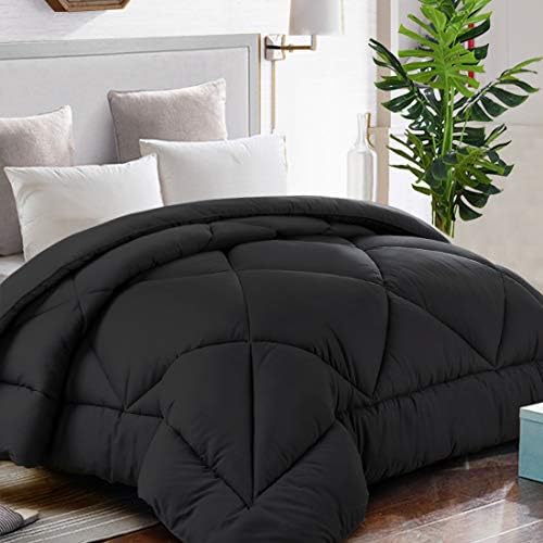  TEKAMON All Season Queen Comforter Winter Warm Summer Soft Quilted Down Alternative Duvet Insert Corner Tabs, Machine Washable Fluffy Reversible Collection For Hotel, Snow White