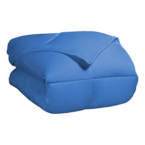  SUPERIOR Classic All-Season Down Alternative Comforter With Baffle Box Construction, Warm Filling - Twin Comforter, Aster Blue