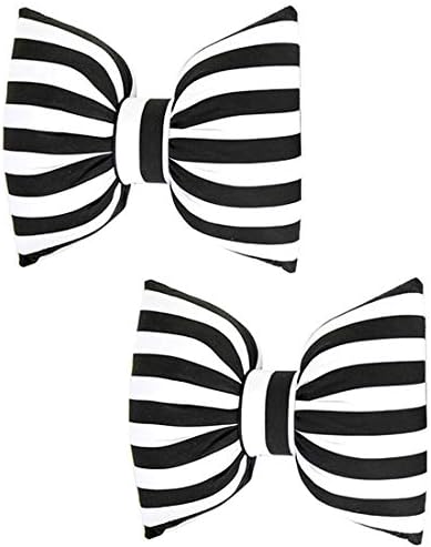  Wishlanlan 1 Pcs Bowknot Shape Lumbar Support Back Cushion For Lower Back Pain Relief- Ideal Back Pillow For Computer/Office Chair, Car Seat (Black + White Spots,Back Cushion)