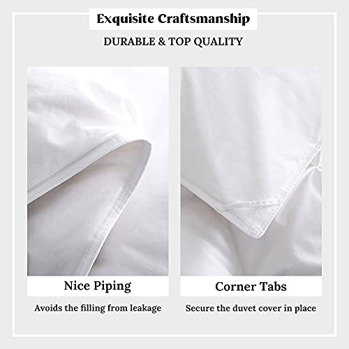  Puredown® Goose Down Comforter King Size, 800 Fill Power, 100% Cotton Winter Oversized Down Duvet Insert 700 Thread Count, Heavyweight Cloud Fluffy Pinch Pleat Extra Warmth