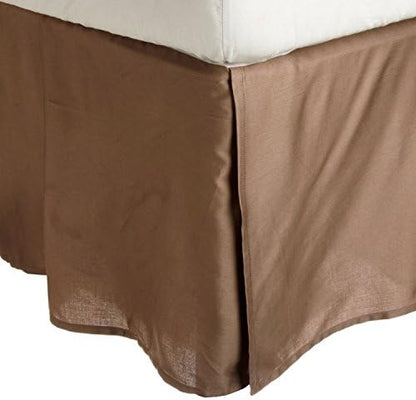 Superior 100% Brushed Microfiber Bed Skirt, Queen, Light Blue, Wrinkle Resistant, Pleated Corners