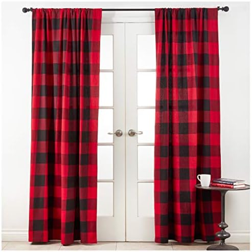  Occasion Gallery Black 3-Piece Holiday Buffalo Plaid (King Size) Duvet Cover (Filling NOT Included) Set 104" X 94" Rectangular, 100% Cotton