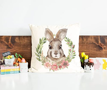  Glaring Easter Decorations Pillow Covers 16x16 Set Of 4 For Bunny Rabbit Home Decor Throw Pillows Cover