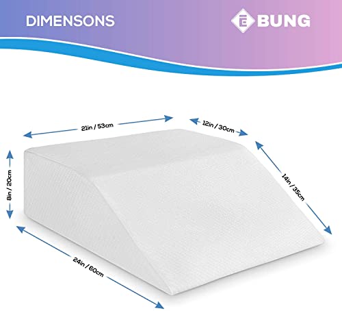  Ebung Memory Foam Leg Elevation Pillows - Leg Support Pillow To Elevate Feet, Sleeping, Blood Circulation, Leg Swelling Relief, Sciatica Pain Relief, Back Pain & Pregnancy - Leg Wedges For Elevation