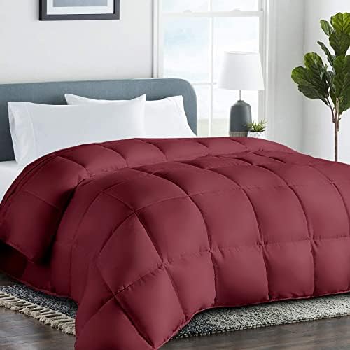 Queen 2100 Series Cooling Comforter Down Alternative Quilted Duvet Insert With Corner Tabs All-Season - Luxury Soft Hotel Comforter - Breathable - Reversible - Machine Washable - White