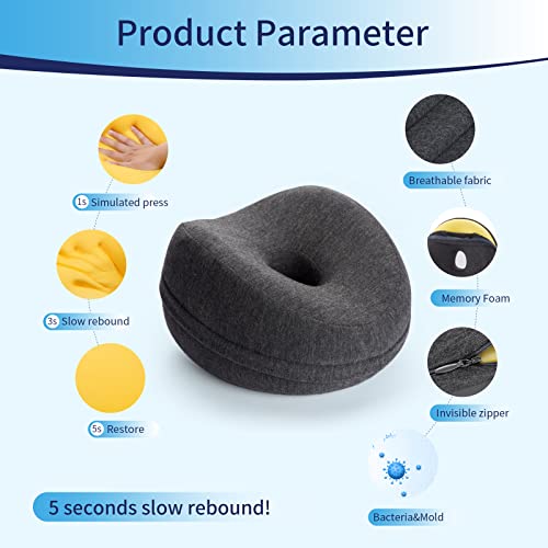  Knee Pillow For Side Sleepers Standard Orthopedic Wedge Leg Pillow For Sleeping And Hip Lower Back Pain Contour Memory Foam Cushion For Pregnancy Washable Cover