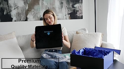  BOWERMAN Memory Foam Lumbar Support Pillow | Premium Quality - Counter Irritant Cooling Gel Enhanced -100% Orthopedic | Back Pain Relief - Pure Viscoelastic - Improves Posture