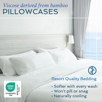  Hotel Sheets Direct Duvet Cover Bed Linen Set, 3 -Piece Set, White, King