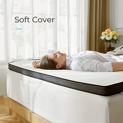  LINSY LIVING Full Mattresses Toppers 3 Inches, Gel Memory Foam Mattress Topper, Cooling Mattress Topper With Ventilated Design, Removable And Washable Cover, No-Slip Design, Bed Topper Full Size