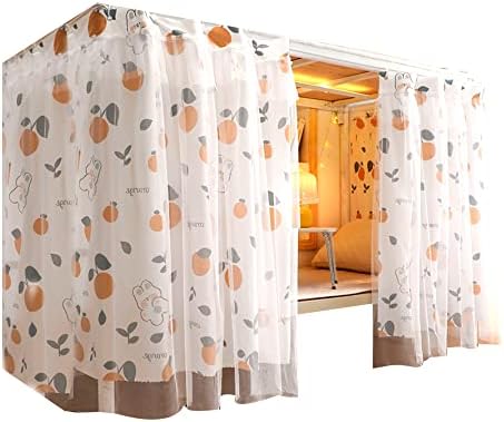 GENERIC Beautiful Gauze Bunk Bed Curtains Drapes With Lace Privacy Bed Canopy For Bottom, 2 Panels, Bear Rabbit
