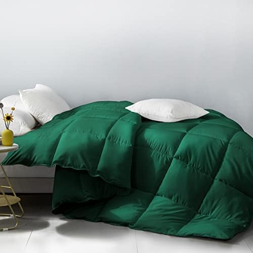  Down Alternative Comforter Queen-90X90 Inches Size All Season Duvet Insert White Soft Brushed Microfiber Cover Skin-Friendly Noiseless Quilted Comforter