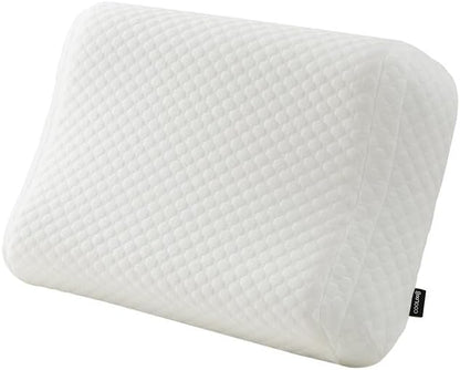  Cooloo8 Memory Foam Pillows, Double-Layer Anti Snoring Pillow, Contour Pillow Queen Size Bed Pillow For Sleeping, CertiPUR-US, White