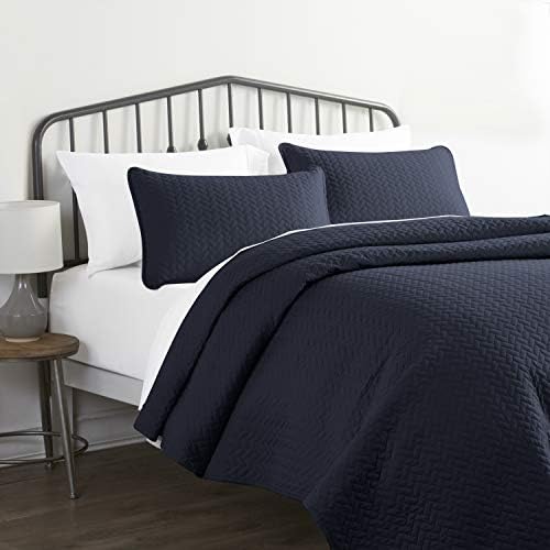  Linen Market 3 Piece White Quilt Queen Size Bed Set - A Lightweight Bedspread & Machine Washable Quilts - Includes Quilted Coverlet And Two Pillow Shams - Perfect Bedding Quilts