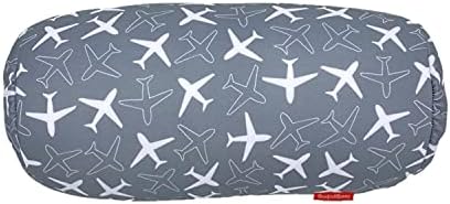  Bookishbunny Microbead Cylindrical Bolster Roll Pillow 14" X 6" (Daisy-Navy)