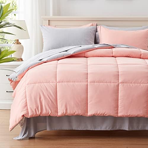  Anluoer Queen Size Bed In A Bag 7 Pieces, Sage Green Bed Comforter Set With Comforter And Sheets, All Season Bedding Sets With 1 Comforter, 2 Pillow Shams, 2 Pillowcases, 1 Flat Sheet,1 Fitted Sheet
