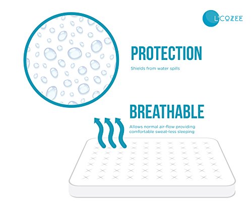  Waterproof Zippered Mattress Encasement Cover -, Breathable, Twin XL Size, Assure Sleep By L' COZEE