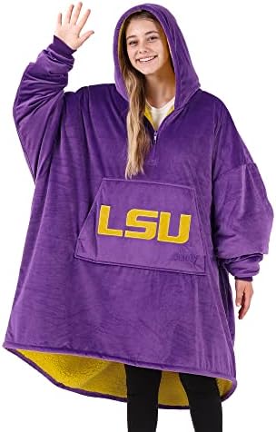  Riginal Quarter-Zip | University Of Florida Logo & Insignia | Oversized Microfiber & Sherpa Wearable Blanket With Zipper, Seen On Shark Tank, One Size Fits All