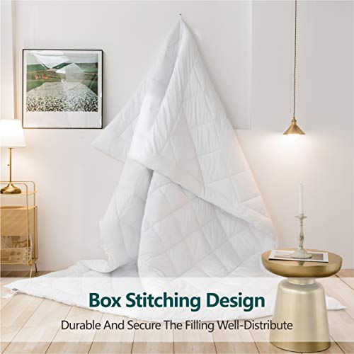  Cozynight Soft Twin XL Size Comforter Duvet Insert-Lightweight Down Alternative Comforter-Fluffy&Breathable Diamond Stitched Reversible White Comforter(68"x92")