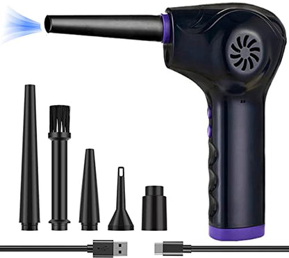  Compressed Air Duster, Electric Air Pump Air Mattress Pump For Inflatables Couch, Pool Floats, Swimming Ring, 6000mAh Rechargeable Air Blower Dust Blower For Car Computer