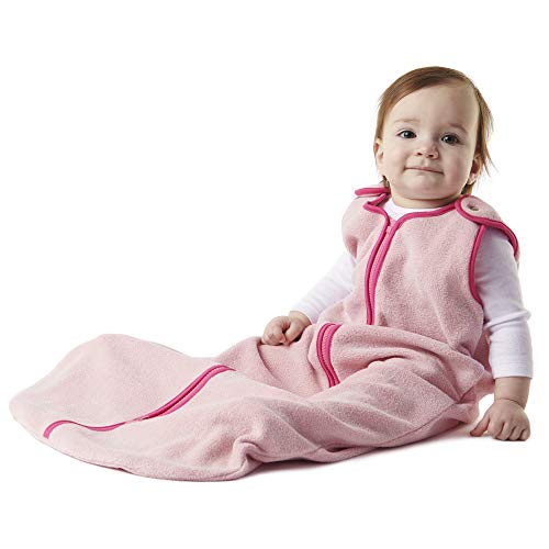  Baby Sleeping Bag Sack - Premium Polar Fleece, Indoor Wearable Blanket - Boys & Girls. Fits Infants, With Convenient Shoulder Straps For Safe & Comfortable Sleep, Mocha, Medium (6-18 Months)