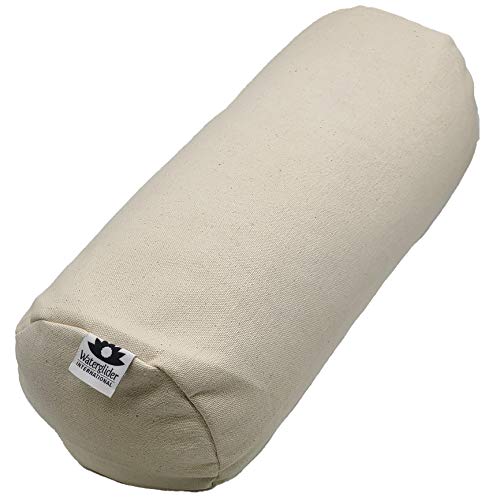  Waterglider International Buckwheat Pillow, Buckwheat Sleep Pillow, Buckwheat Husk Pillow, Cervical Pillow Roll, Cervical Neck Sleep Roll, Buckwheat Neck Pillow, Best Buckwheat Pillow (Natural White)