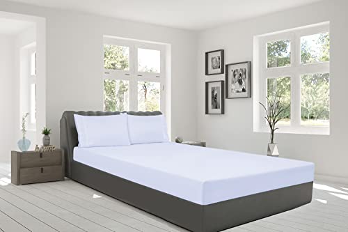  Oakias Twin Fitted Sheets White – Pack Of 2 Bottom Sheets – Soft Brushed Microfiber Elastic Sheets For Bed – Shrinkage & Fade Resistant Sheets – Machine Washable