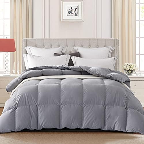  Globon Goose Down Comforter King Size All Season Duvet Insert Ultra-Soft 100% Cotton, 45OZ,650 Fill Power, Medium Warmth With Corner Tabs, White.…