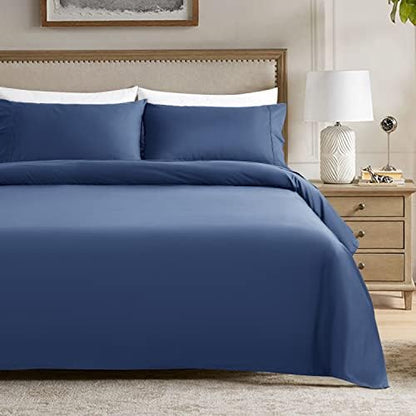  1200 Thread Count Cotton King Size Sheets, Luxury 5-Star Hotel 100% Egyptian Cotton Sheets Set, Sateen Weave For Soft Feel, Fits Mattress Upto 16" DEEP Pocket - 4 Piece(White, King)