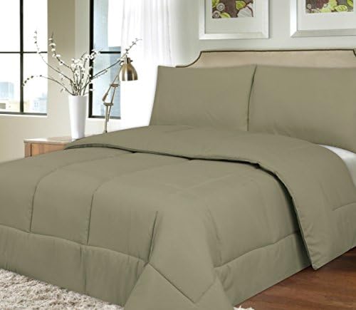  Down Alternative Polyester Comforter Box Stitch Microfiber Bedding - Queen, Navy