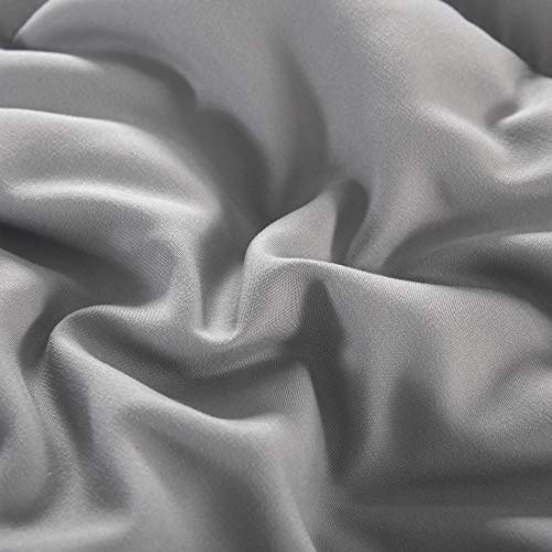  GUHER Comforter Duvet Insert(Cal-King, Grey)- Box Stitched Quilted Comforter-All Season Down Alternative Comforter With Corner Tabs
