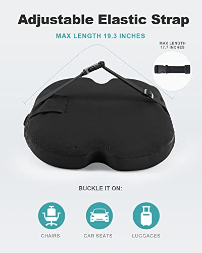  Foamula Vibrating Lumbar Support Pillow, Back Support Pillow With Vibrating Motors For Back Pain Relief, Ergonomic Design With Adjustable Strap For Home Office Chair, Gaming Chair, Car Seat, Plane