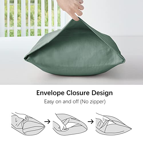 Super Soft Pillowcase - Washed Microfiber Lightweight Pillow Cases Body Size Sage Green 1PCS, Easy Care And Fade Resistant Stain Resistant 20x54 Inches