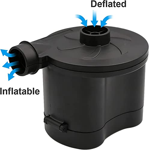  Battery Powered Electric Air Pump, Portable Inflator/Deflator Air Pump For Outdoor Camping, Air Mattress Pool Floats Raft Boat Toys, 3 Nozzles