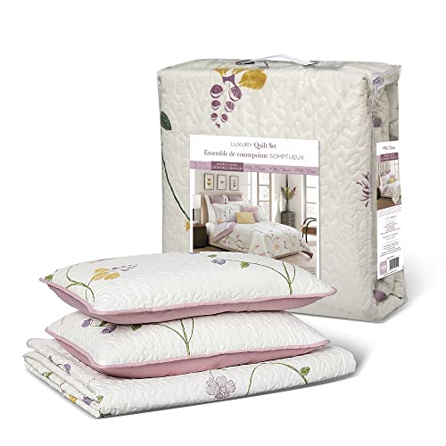 Safdie & Co. 60113.3DQ.15 Serenade Collection Quilt 3PC Set Full/Double Queen, Multicolor