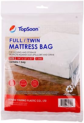  Mattress Storage Bag Mattress Disposal Bag Full/Twin Size 54-Inch By 87-Inch Clear
