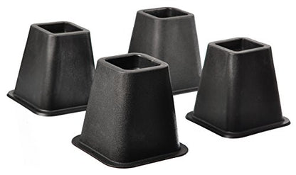  Home-it 5 To 6-inch SUPER QUALITY Black Bed Risers, Helps You Storage Under The Bed 4-pack (Black)