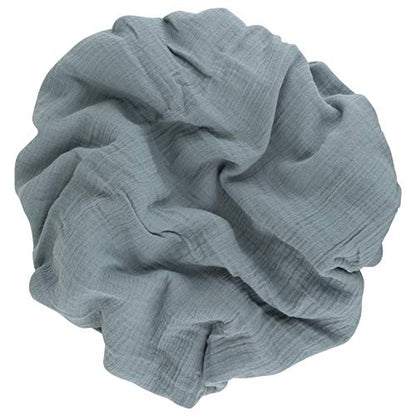  Ely's & Co. Muslin Swaddle Blanket 3-Pack For Baby Boy— 100% Cotton Muslin Extra-Large Swaddle Blankets (47”x 47”) — (Misty Blue Stars│Solid│Stripes)